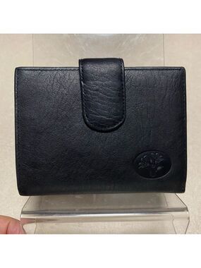 J. Buxton Womens Rfid Blocking Indexer Wallet Black Leather
